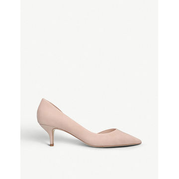 nyderindra d' orsay suede kitten heels