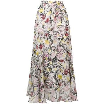 floral flared skirt