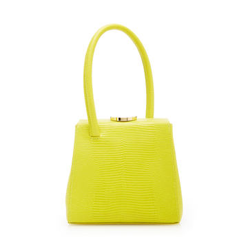 Mademoiselle Lizard Embossed Leather Bag