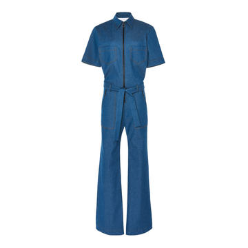 Collared Straight-Leg Jumpsuit