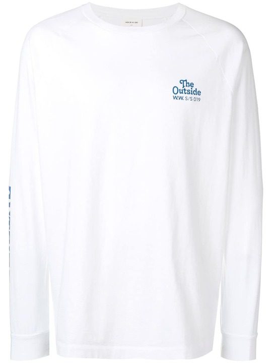 logo print long-sleeve top展示图