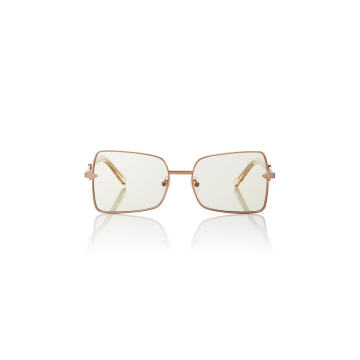 Wisdom Square-Frame Gold-Tone Sunglasses
