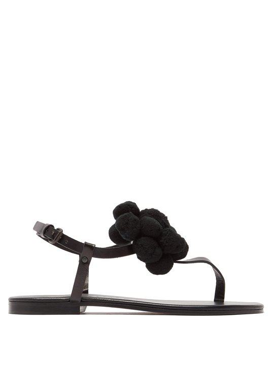 Arjan pompom-embellished leather sandals展示图