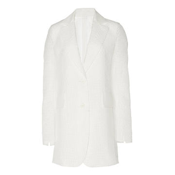 Lapel Collar Cotton-Blend Jacket