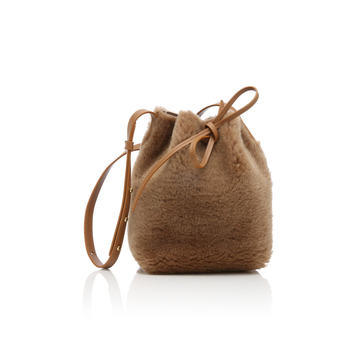 Mini Shearling Bucket Handbag