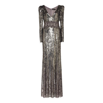 Lexie Long Sleeve Sequined Gown