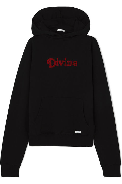 Divine 贴花纯棉平纹布帽衫展示图