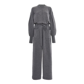 Wool Cashmere Long Sleeve Jumpsuit