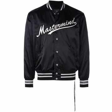 logo print varsity bomber jacket