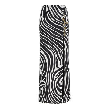 Side Slit Crepe Maxi Skirt