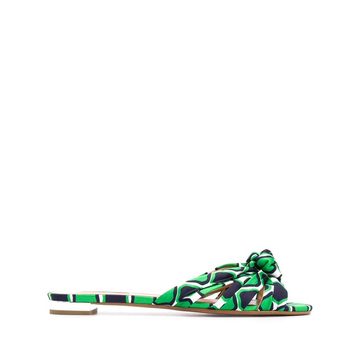 graphic print sandals