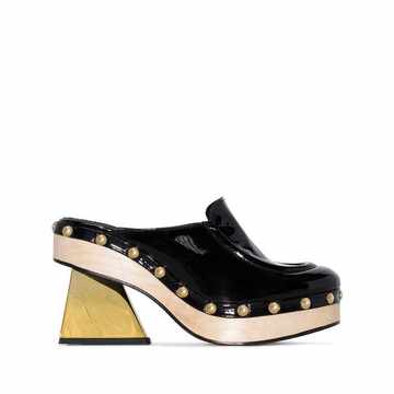 stud embellished clogs