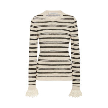 Striped Cotton-Blend Sweater