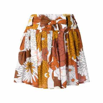 floral-print skirt