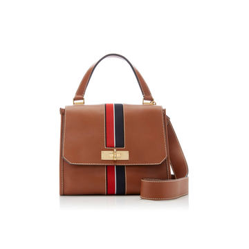 Small Breeze Striped Leather Shoulder Bag