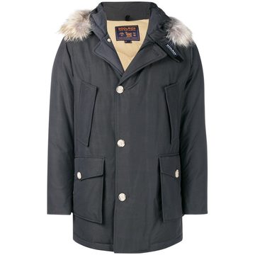 padded hooded coat