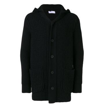 hooded cardigan