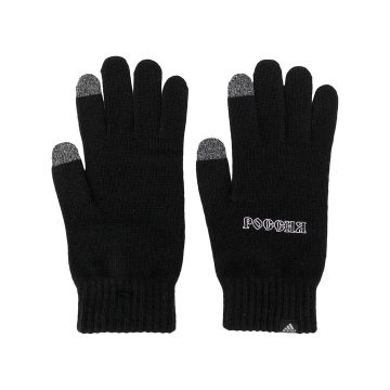 graphic slogan gloves