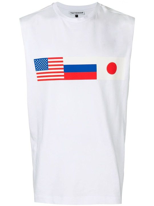 flag print vest top展示图