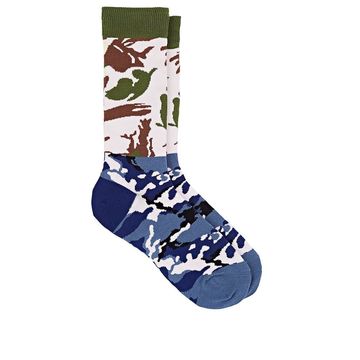 Camouflage Cotton-Blend Mid-Calf Socks