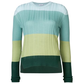 colour-block fitted sweater