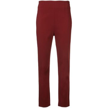 high-waist fitted trousers