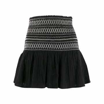 A-line embroidered skirt