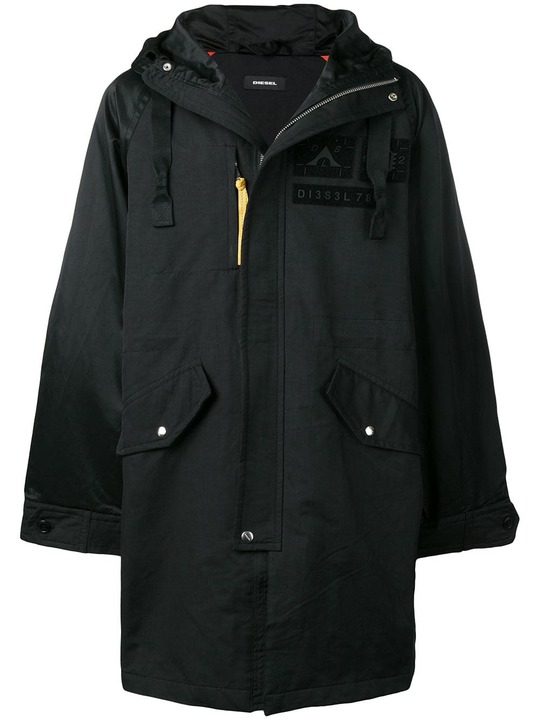 patches hooded parka coat展示图