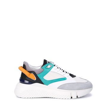 low-top colour block sneakers