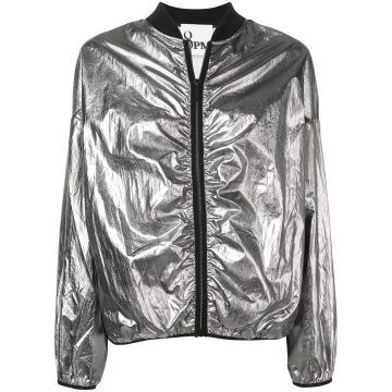 metallic bomber jacket