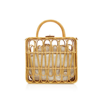 Safia Rattan Handbag