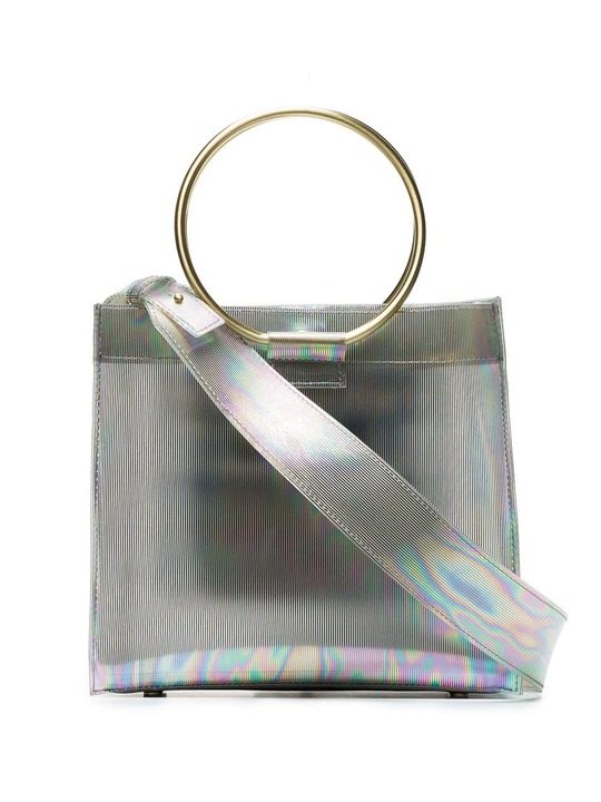 Roya mini iridescent tote bag展示图