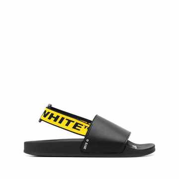 industrial logo strap sandals