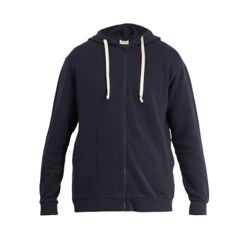 Cotton-fleece jersey hooded sweatshirt