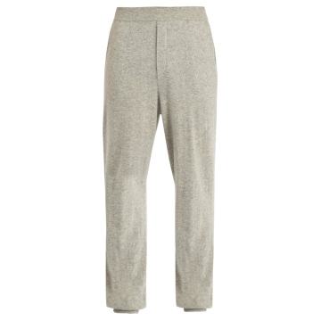 Relaxed-fit cashmere-blend track pants