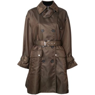 double breasted belted coat