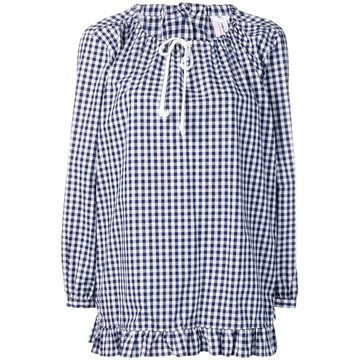 gingham ruffle top