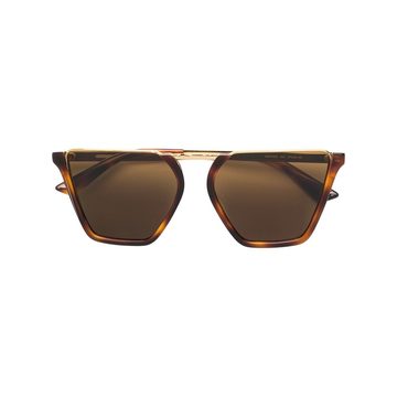 half frame square sunglasses