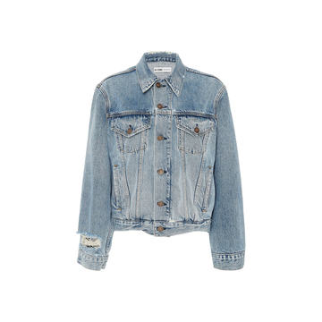 Distressed Oversized Denim Jacket