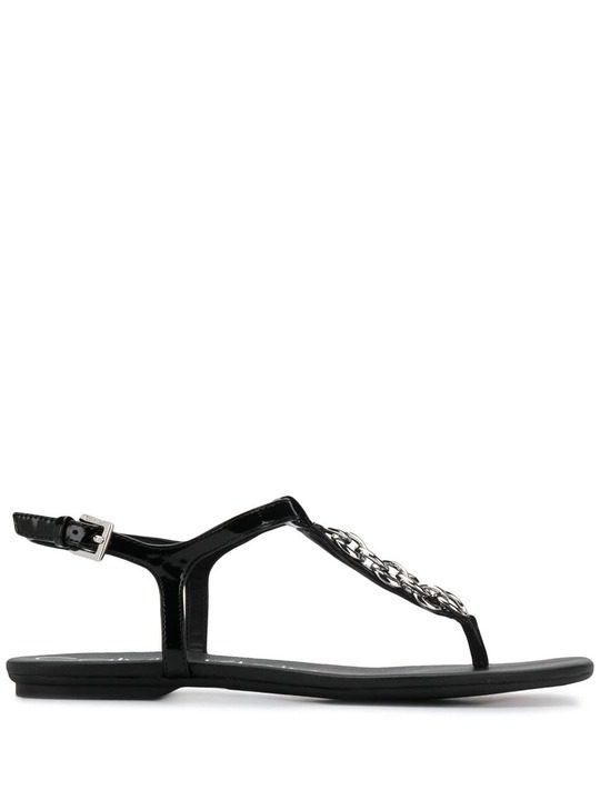 chain embellished thong sandals展示图