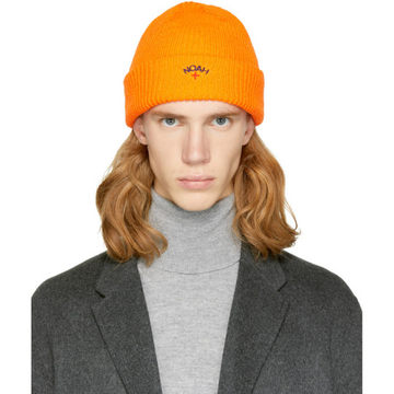 Orange Core Logo Beanie