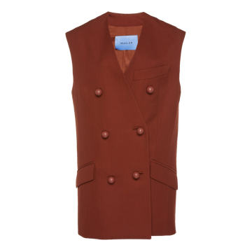 Tailored Wool Double-Breasted Vest