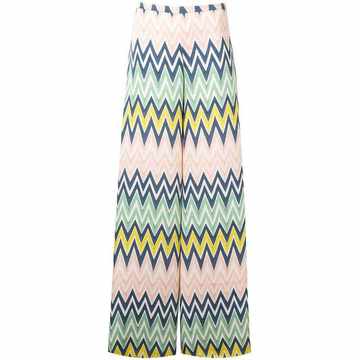 chevron print trousers