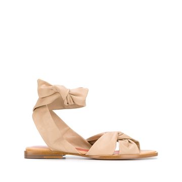 knot detail flat sandals