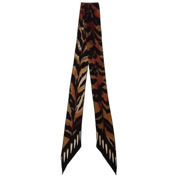 tiger print skinny scarf