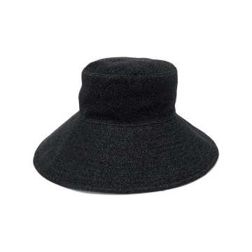 lamé wide brim hat