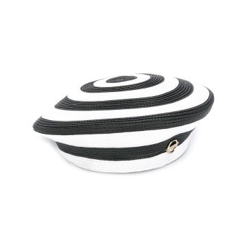 striped woven beret
