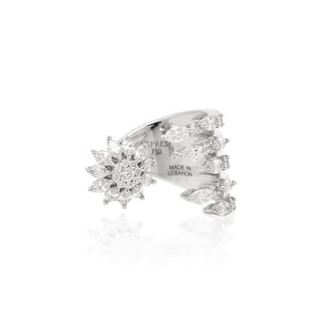 18K White Gold Open Diamond Ring