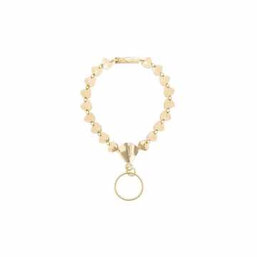 organic brass hoop necklace