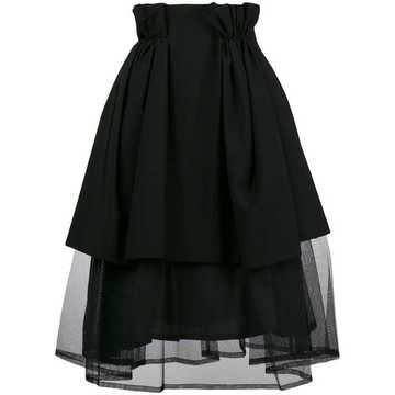 paperbag waist tulle layer skirt